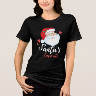 T-shirt En Tri-matière Père Noël Favorite Funny Printed Femmes