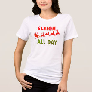 T-shirt En Tri-matière Père Noël Sayes Dormir toute la journée Mignonnes