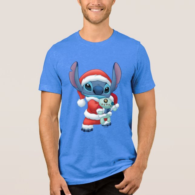 T-shirt En Tri-matière Père Noël Stitch - Holiday Aloha ! (Recto)