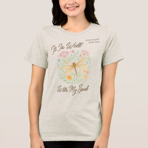 T-shirt En Tri-matière Personnalisé "C'Est Bien Avec Mon Âme" Dragonfly B
