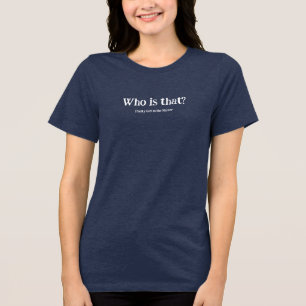 T-shirt En Tri-matière Personnalisé Qui est-ce ? Jolie fille dans le miro
