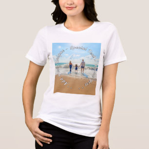 T-shirt En Tri-matière Personnalisé votre photo avec texte personnalisé