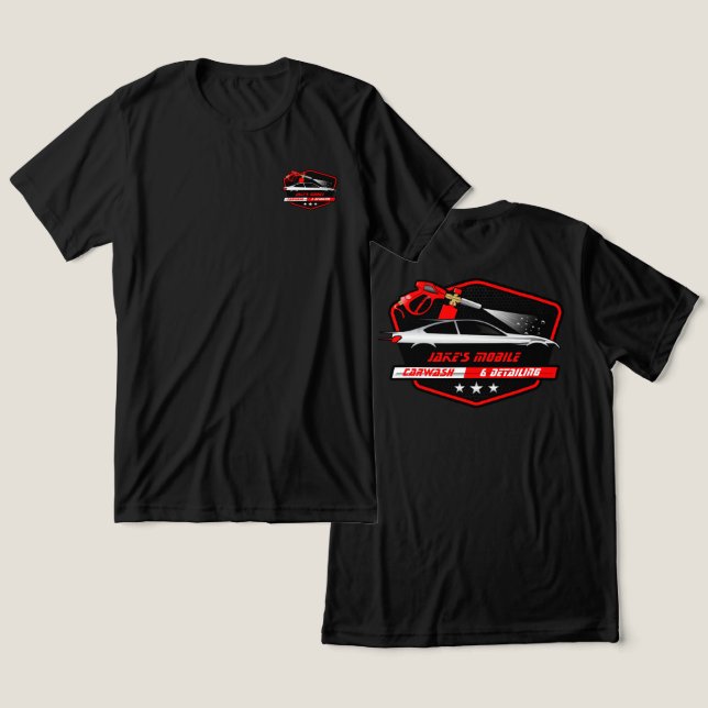 T-shirt En Tri-matière Personnaliser Lave-auto mobile Détail de l'entrepr (Design Recto & Verso)