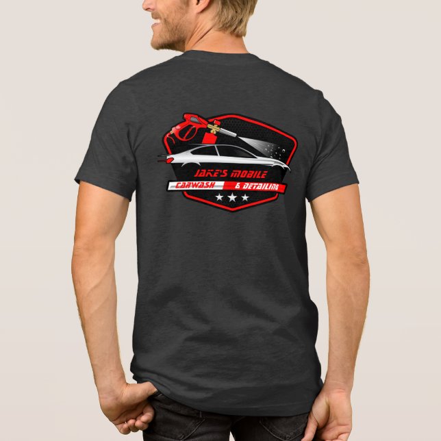 T-shirt En Tri-matière Personnaliser Lave-auto mobile Détail de l'entrepr (Verso)