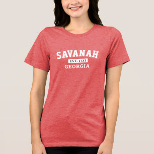 T-shirt En Tri-matière Personnaliser Ville, Etat - Savanah, Georgia Peach