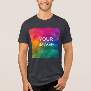 T-shirt En Tri-matière Personnaliser Votre Photo Black Heather Acheter On