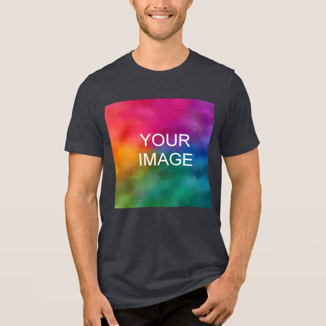 T-shirt En Tri-matière Personnaliser Votre Photo Black Heather Acheter On (Recto)