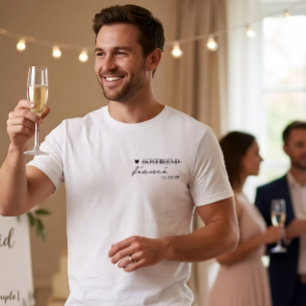T-shirt En Tri-matière Petit Ami Moderne à Fiancé Cadeau de Fiançailles