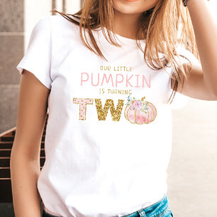 T-shirt En Tri-matière Petites filles Citrouilles 2e anniversaire Parents