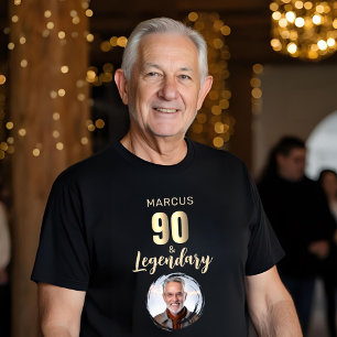 T-shirt En Tri-matière Photo 90 ans 90 & légendaire en or