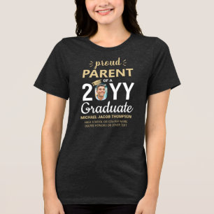 T-shirt En Tri-matière Photo de fin d'études Parent fier Année de promoti