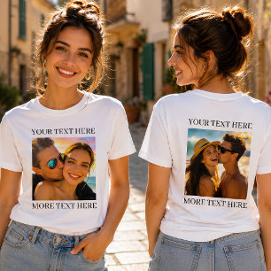T-shirt En Tri-matière Photo et texte double face personnalisés