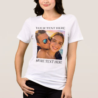 T-shirt En Tri-matière Photo et texte personnalisés