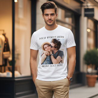 T-shirt En Tri-matière Photo et texte personnalisés