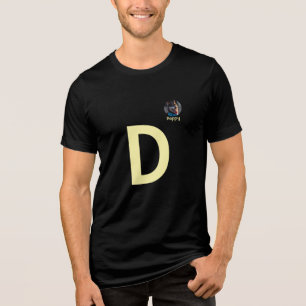 T-shirt En Tri-matière Photo personnalisée et Modèle Monogramme initial T