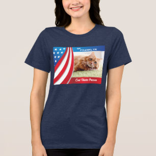 T-shirt En Tri-matière Photo Pet Cat Élection présidentielle 2024 Vote