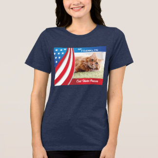 T-shirt En Tri-matière Photo Pet Cat Élection présidentielle 2024 Vote