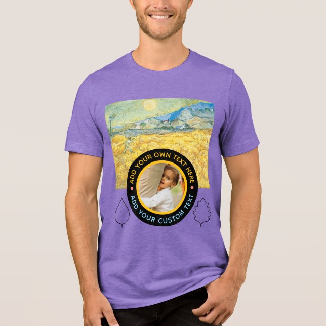 T-shirt En Tri-matière Photo-Texte personnalisé - Van Gogh Art Anniversai (Recto)