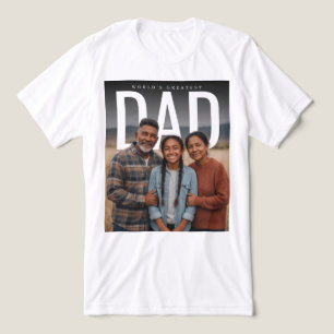 T-shirt En Tri-matière PhotoPop Papa du Monde Personnalisé avec Photo