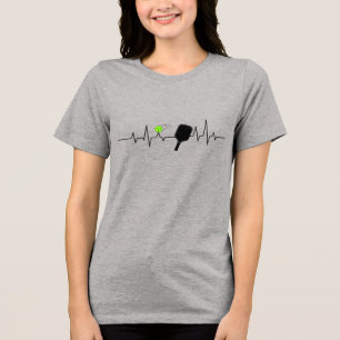 T-shirt En Tri-matière Pickleball Heartbeat - Pickleball Player Cadeau