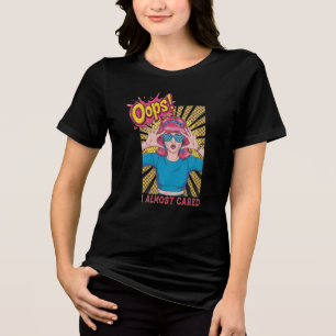 T-shirt En Tri-matière Pink Haired Popart Girl s'en fiche