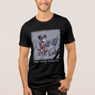T-shirt En Tri-matière Pixel Friends : Mecha Dog (Man Tshirt) (FunnyTshir