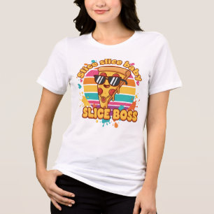 T-shirt En Tri-matière Pizza de boîte de tranches