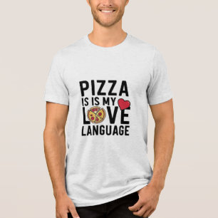 T-shirt En Tri-matière Pizza est ma langue d'amour