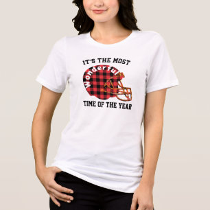 T-shirt En Tri-matière Plaid Christmas hot boite petite amie Football Jer
