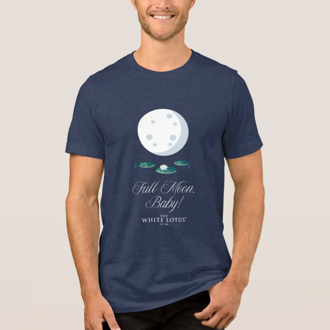 T-shirt En Tri-matière Pleine lune, Bébé ! - Le Lotus Blanc (Recto)