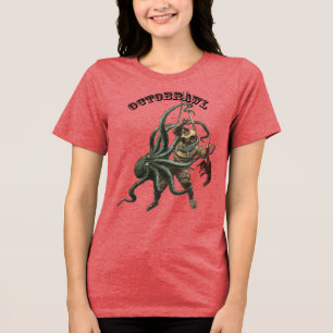 T-shirt En Tri-matière Plongeur vintage avec une pieuvre et une langouste