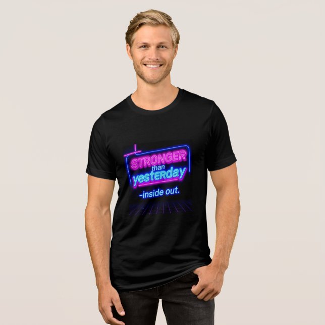 T-shirt En Tri-matière Plus Fort Qu'Hier – Force Intérieure & Extérieure  (Recto plein)