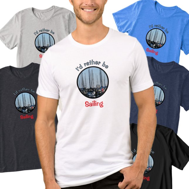 T-shirt En Tri-matière Plutôt naviguer Nautique Voiliers photo (Créateur téléchargé)