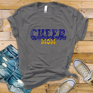 T-shirt En Tri-matière Pom-pom girl/Poms chemise maman avec dentelle desi