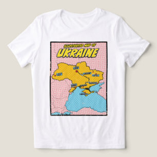 T-shirt En Tri-matière Pop Art Illustré Ukraine 