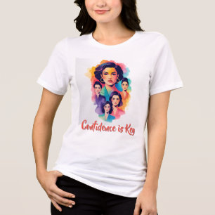 T-shirt En Tri-matière Portrait d'aquarelle femme Bold