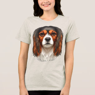 T-shirt En Tri-matière Portrait de Cavalier King Charles Spaniel coupé