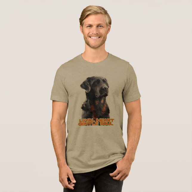 T-shirt En Tri-matière Portrait de chien noir élégant - Art réaliste pour (Recto plein)
