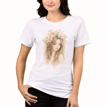 Portrait de femme florale 