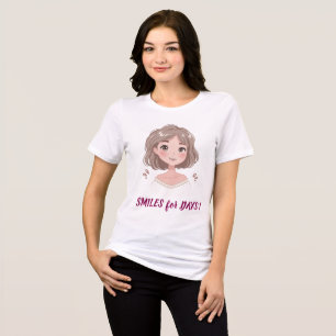 T-shirt En Tri-matière Portrait de fille souriante mignonne