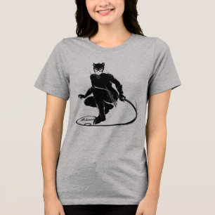 T-shirt En Tri-matière Pose à pinceau en encre Catwoman