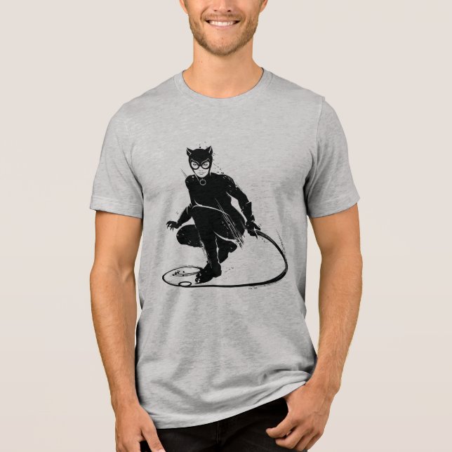 T-shirt En Tri-matière Pose à pinceau en encre Catwoman (Recto)