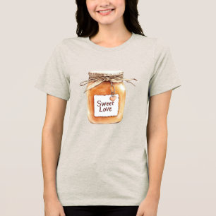 T-shirt En Tri-matière Pot de amour sucré caramel avec cœur rose