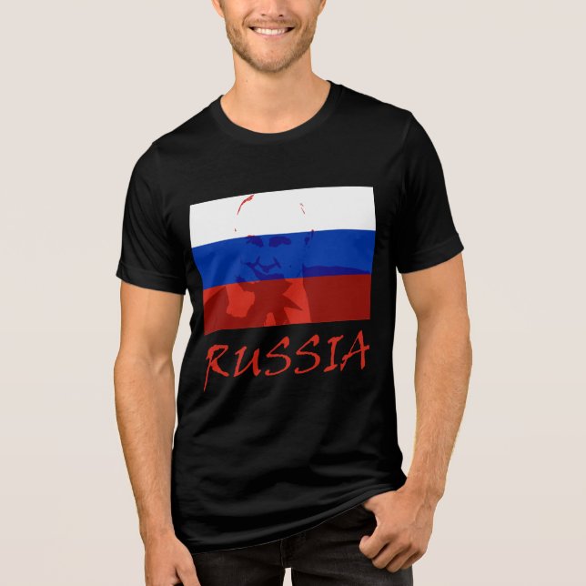 T-shirt En Tri-matière Poutine et russe (Recto)