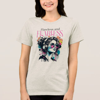 T-shirt En Tri-matière print with the impeccable phrase and fearless