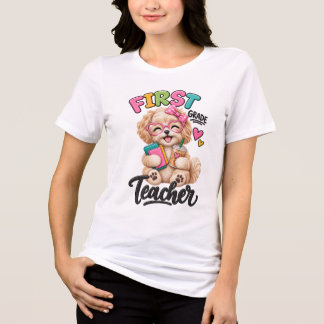 T-shirt En Tri-matière Professeur de première année | Maltipoo adorable