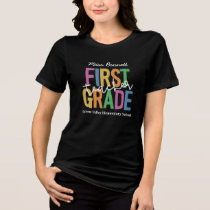 T-shirt En Tri-matière Professeur de première année multicolore Ajouter u