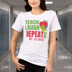 T-shirt En Tri-matière Professeur drôle rire répéter enseignement