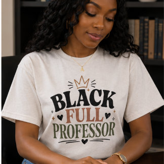 T-shirt En Tri-matière Professeur titulaire noir, professeur afro-américa