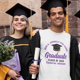 T-shirt En Tri-matière Purple Graduate Custom School 2025 Graduation